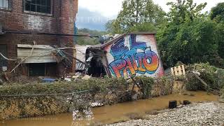 09282024 Asheville NC  Extreme Flash Flooding  Waters Raging  Debris PileUps  Cleanup Starts [upl. by Chute]