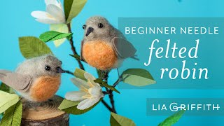 Needle Felting for Beginners  How to Make a Felted Bird [upl. by Enaxor]