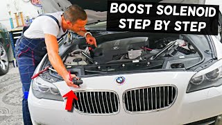 Boost Solenoid Replacement Location BMW F10 F30 F32 F36 F01 E60 E90 F22 E87 F25 F26 X1 X2 X3 X4 X5 X [upl. by Atikal]