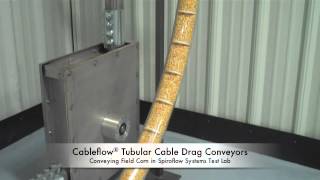 Cableflow Tubular Cable Drag Conveyor Running Field Corn [upl. by Biel]