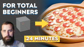 Blender for Complete Beginners  Pizza Modeling Tutorial [upl. by Jodie]