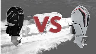 Mercury 450R V8 vs Mercury 400M L6 on a 2021 Invincible 33 Open Fisherman [upl. by Guildroy]