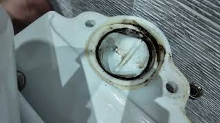 How To Fix Leaking Toilet Donut Washer Roca Toilet [upl. by Ahsuas]