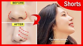 4 Sharp nose exercise  Get a sharp thinner nose nostrils smaller higher nose bridge Shorts [upl. by Philly]