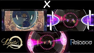 【Lanota X Rotaeno】All collaboration song charts and how to unlock Stasis and Freys Philosophy [upl. by Araeit]