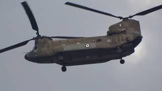 Hellenic Army Aviation CH47D Chinook low pass [upl. by Anawk]