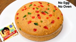 Parle G Biscuit Cake Recipe  Without Egg Oven Maida Butter Paper  Easy Biscuit Cake Recipe [upl. by Kahcztiy]