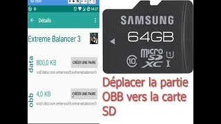 comment déplacer la partie OBB dun jeu de grande taille vers la carte SD [upl. by Swan]