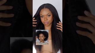 Seamless PU Clip Ins Hair Install🌟Natural Kinky Straight Hair  Wear To Go FtUlaHair [upl. by Esiuqcaj]