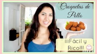 CROQUETAS DE POLLO ❤  Fácil y Rico Adrii GA [upl. by Arytas]