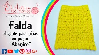 COMO TEJER LINDA FALDA PARA NIÑAS TEJIDO A CROCHET [upl. by Colvert]