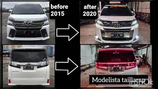 project 10Vellfire 2015 convert to 2020 with modelista tail lamp [upl. by Esinehs668]