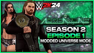 SWW Adrenaline  WWE 2K24 Modded CAW Universe Mode  S2 Ep 1 Season Premiere [upl. by Aihtenak]