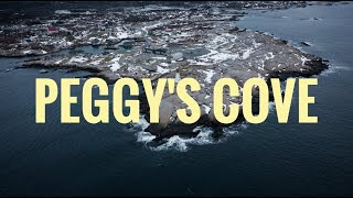 Drone view of Peggys Cove Nova Scotia Canada [upl. by Rozek404]