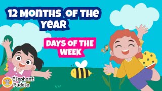 Months of the Year and Days of the Week song  12 Months of the Year  7Days in a Week  Toddlers [upl. by Mcnair]