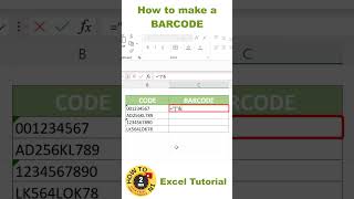 How to Create a BARCODE in Excel quick and easy [upl. by Gagnon]