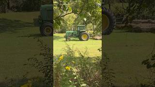 John Deere 4640 on Woods Batwing Mower farmmachinery johndeere [upl. by Dianuj201]