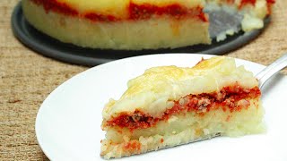 Pastel de papa con carne molida  Receta económica y práctica [upl. by Eirdua]