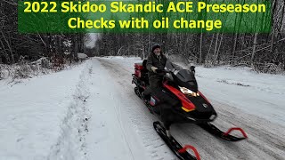 2022 Skidoo Skandic Winter Prep  Rev Gen4 Checks and Oil Change [upl. by Millan]