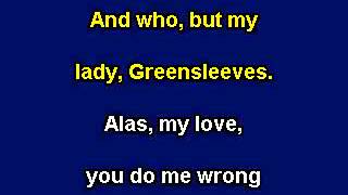 Greensleeves Karaoke video with lyrics Instrumental version [upl. by Gavin]