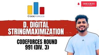 D Digital string maximization  Codeforces Round 991 Div 3  Solution in Bangla [upl. by Icul]