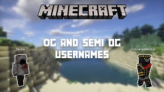 What are OG and SemiOG names in Minecraft [upl. by Daphne]