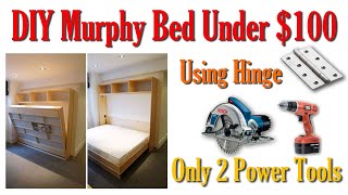 DIY Murphy Bed Without Expensive Hardware  Homemade Folding Bed under 100 [upl. by Zobkiw]