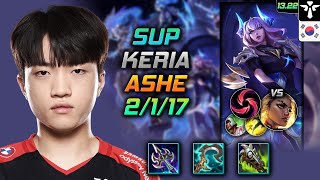 Ashe Support Build Keria Umbral Glaive Hail of Blades  LOL KR GrandMaster Patch 1322 [upl. by Ripp]