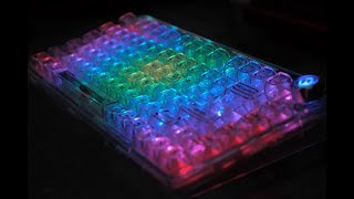 Aula F81 Transparent Keyboard Unboxing ASMR  Typing Sounds [upl. by Elauqsap]