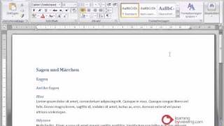 Microsoft Word Tutorial Deutsch Gliederung [upl. by Yasnyl650]