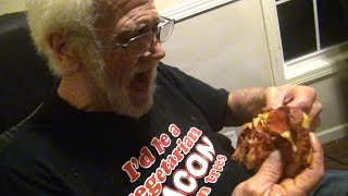 Angry Grandpa  The Little Caesars Bacon Wrapped Pizza [upl. by Kinchen978]