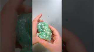 Green Satisfying Crunchy Slime [upl. by Acinom]