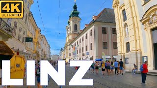 Linz Austria  June Walking Tour 4K UHD [upl. by Kanya523]