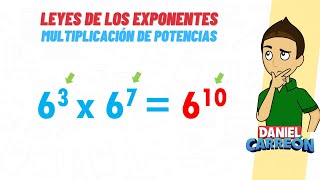 Leyes de los exponentes MULTIPLICACIÓN DE POTENCIAS Super fácil  Para principiantes [upl. by Anilorac85]