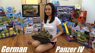 RC Toys RC Tank German Panzer IV African Core Indoor Test Drive by Mommy Rhea [upl. by Refannej954]