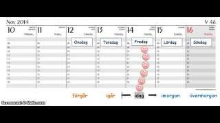 Sfi AB  Kalender  idag igår förgår imorgon övermorgon [upl. by Sachsse933]