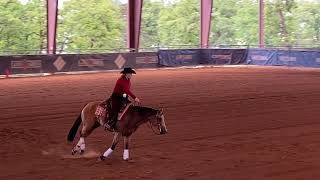 20230512 Red Dirt Reining  Rookie Level 1  Kira Osborn on Girl In Buckskin [upl. by Acinna]