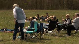 Locals choose to experience the eclipse in nature [upl. by Ytte]