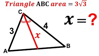 Can you find the length X  Angle bisector  math maths  geometry [upl. by Scot]