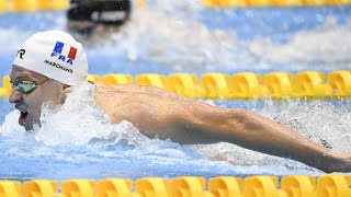 Mondiaux de natation  vainqueur du 200m 4 nages Léon Marchand remporte une troisième médaille dor [upl. by Sanderson]