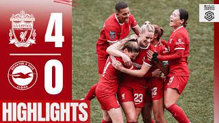 Four Goals in WSL Victory Liverpool Women 40 Brighton  Highlights [upl. by Nole]