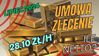 Umowa zlecenie 2024  lipiec 2810 zł [upl. by Nwadrebma]