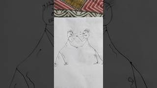 Stick man fighting drawing art shorts [upl. by Annola]