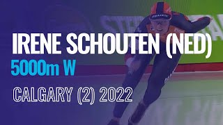 Irene SCHOUTEN NED  Winner  5000m W  Calgary 2  SpeedSkating [upl. by Gnud]