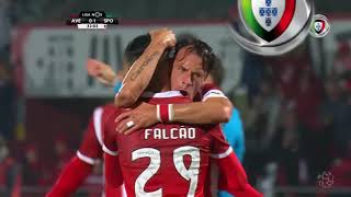 Goal  Golo Cláudio Falcão gp Aves 11 Sporting Liga 1819 29 [upl. by Nassi]