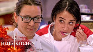 Sous Chef Christina Forces Elise To Eat Her Punishment  Hells Kitchen [upl. by Mahalia]