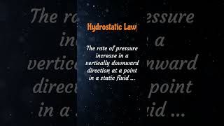 Hydrostatic Law  fluidmechanics [upl. by Ysabel]