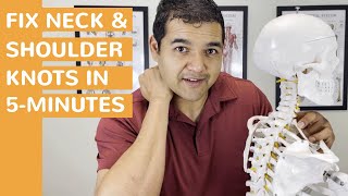 How To Get Rid Of Neck amp Shoulder Knots in Under 5Minutes [upl. by Jehial]