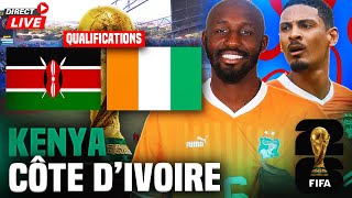 🔴KENYA  COTE DIVOIRE 00  LES ELEPHANTS MISSION MONDIAL QUALIFICATIONS COUPE DU MONDE 2026 [upl. by Eelrebma816]