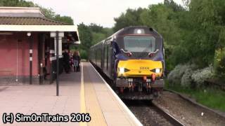 DRS Class 68 68008 Avenger on the Chiltern Mainline 11th June 2016 [upl. by Arze323]